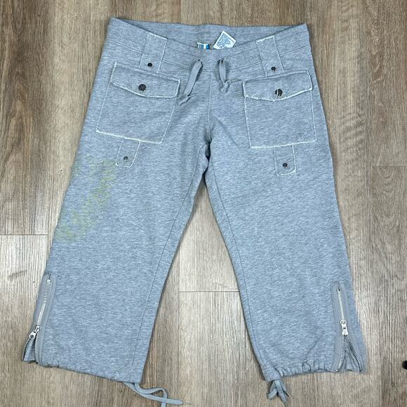 Vintage Triple Five‎ Soul sweatpants size L ankle Lounge Track Embroidered gray - Picture 1 of 9